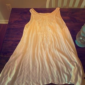 O’Neill white crochet beach coverup dress